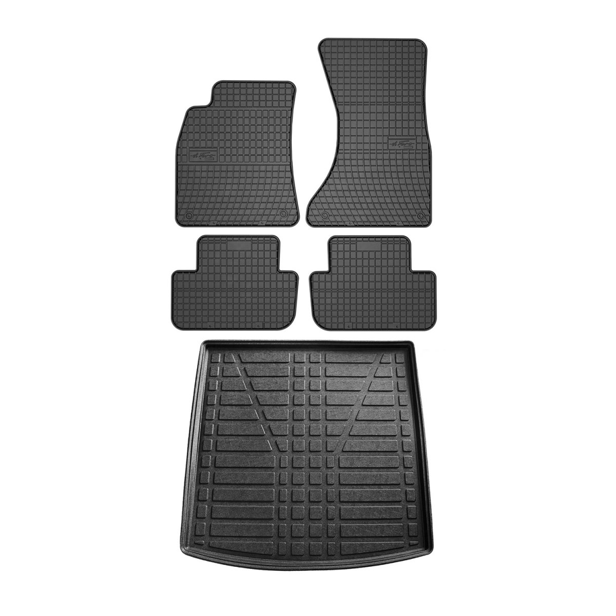 AUDI A4 Floor-Trunk Mats - Omac - El-Toro & YPS - Black - '08-'12
